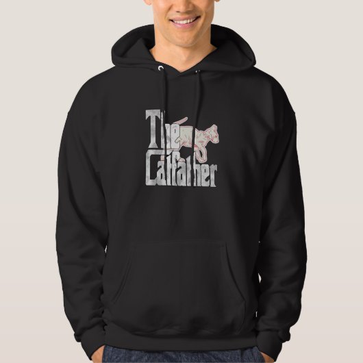 Cat Dad The Catfather Crazy Sphynx Cat Father Kitt Hoodie (Voorkant)