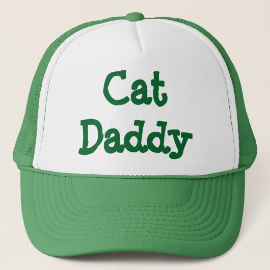 Cat Dad Trucker Hat Green Trucker Pet (Voorkant)