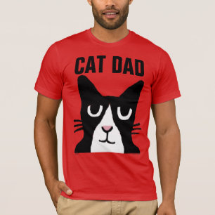 CAT DAD tuxedo cat T-shirts, Panda-Kat T-shirt