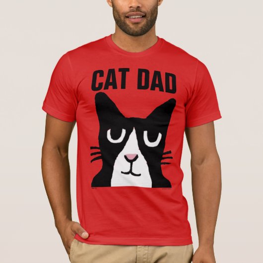 CAT DAD tuxedo cat T-shirts, Panda-Kat T-shirt (Voorkant)