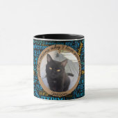 Cat Dad Valentijn Foto en Word Cloud Mok (Midden)