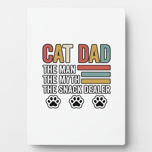 Cat Dad Vintage Funny Snack Dealer Shirt Design_1 Fotoplaat (voorkant)