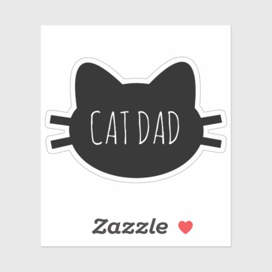 CAT DAD vinyl gesneden aangepaste Sticker (Vel)