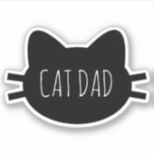 CAT DAD vinyl gesneden aangepaste Sticker (Voorkant)