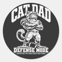 Cat Dad Voetbal Wit Vintage Grafisch