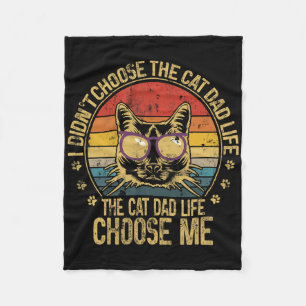 Cat Dad Voor Mannen Funny Cat Dad Vaderdag Fleece Deken