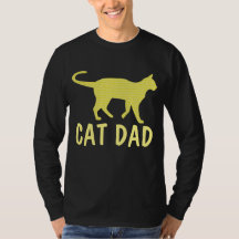 CAT DAD zwart mannen T-shirts