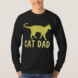 CAT DAD zwart mannen T-shirts