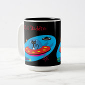 Cat Daddio Mok. Tweekleurige Koffiemok (Voorkant links)