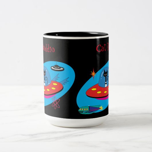 Cat Daddio Mok. Tweekleurige Koffiemok (Center)