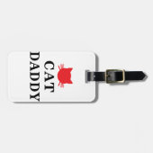 Cat Daddy Bagagelabel met leren riem (Voorkant horizontaal)