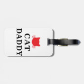Cat Daddy Bagagelabel met leren riem (Achterkant horizontaal)