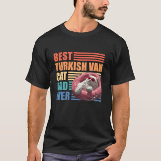 Cat Daddy BEST TURKS VAN CAT DAD EVER Lo T-shirt