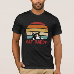 Cat Daddy  Cat 80s Retro Stijl Voor Mannen T-shirt