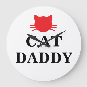 Cat Daddy Clock Grote Klok