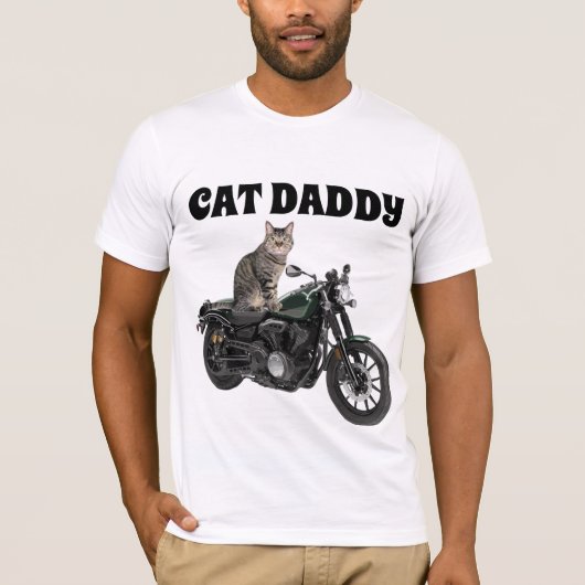 CAT DADDY DAD BIKER T-SHIRTS (Voorkant)