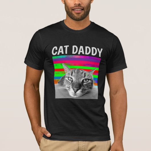 CAT DADDY DAD MANNEN T-shirt (Voorkant)