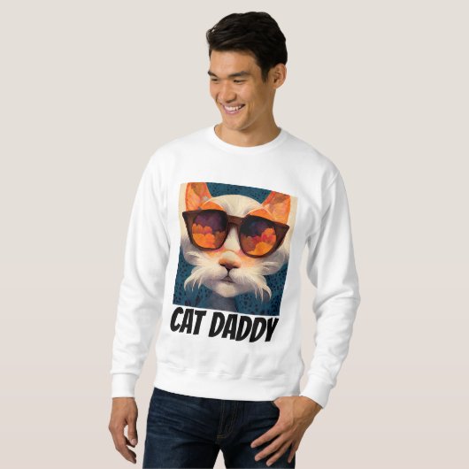 CAT DADDY DAD SUNGLASSEN MANNEN T-SHIRTS (Voorkant volledig)