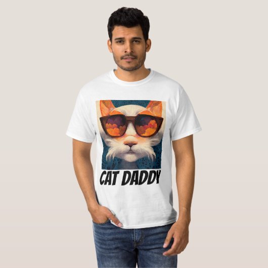CAT DADDY DAD SUNGLASSEN T-SHIRTS (Voorkant volledig)