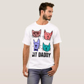 CAT DADDY DAD t-shirts (Voorkant volledig)