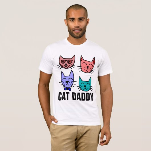 CAT DADDY (DAD) T-shirts (Voorkant volledig)