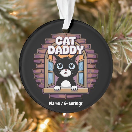 Cat Daddy Extraordinaire De Beste Kattenvader Ooit Ornament (Boom)