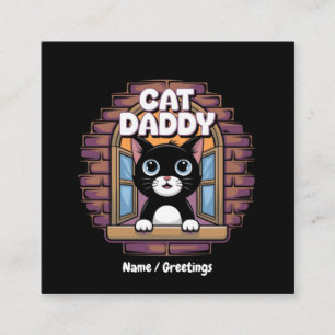 Cat Daddy Extraordinaire De Beste Kattenvader Ooit Vierkante Visitekaartje
