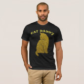 CAT DADDY FAUX GOLD GLITTER BLACK T-SHIRS T-SHIRT (Voorkant volledig)