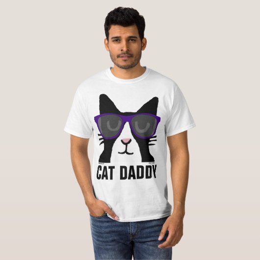 CAT DADDY grappige t-shirts, Tuxedo T-shirt (Voorkant volledig)