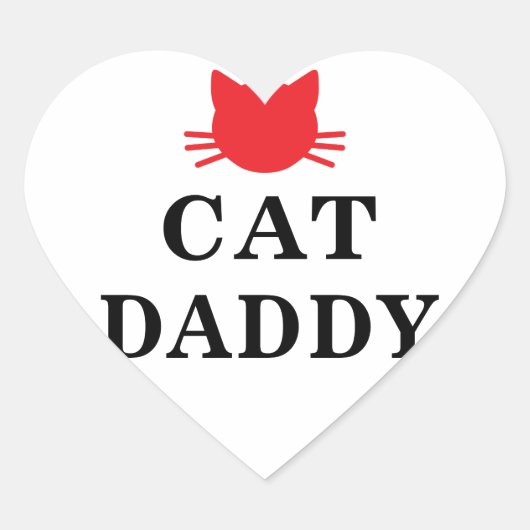 Cat Daddy Heart Stickers (Voorkant)