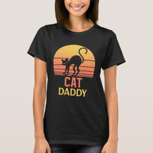Cat Daddy  jaren '80 Stijl Ca Mannen Retro Distres T-shirt