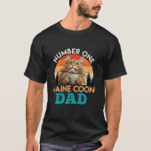 Cat Daddy Main Coon NUMMER EEN MAINE COON DAD Main T-shirt (Voorkant)