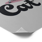 Cat Daddy Musician Drummer | Tabby Cats Lover Art Poster (Hoek)