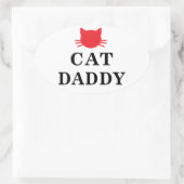 Cat Daddy Ovale Stickers (Tas)