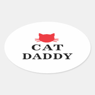 Cat Daddy Ovale Stickers