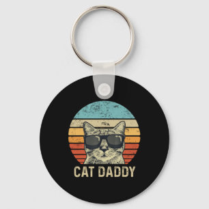 Cat Daddy Retro Cat Sungles Cool Cat Dad Gift Gelo Sleutelhanger