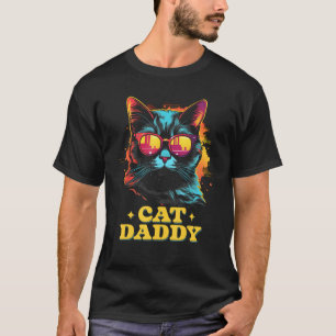 Cat Daddy Retro jaren 90 jaren 80 Cat Lovers Vade T-shirt