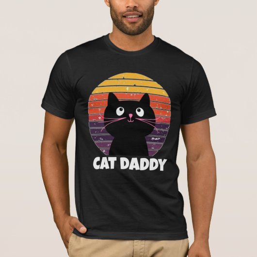 CAT DADDY  RETRO STIJL T-shirts (Voorkant)