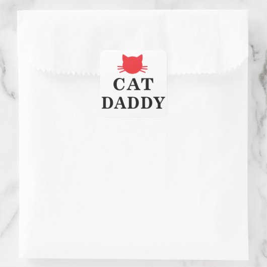 Cat Daddy Square Stickers (Tas)