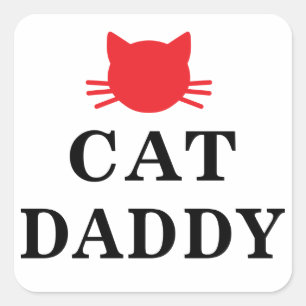 Cat Daddy Square Stickers
