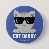 CAT DADDY Sunbril Cat-toets Ronde Button 7,6 Cm (Voorkant)