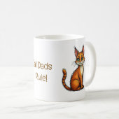 Cat Dads Rule mok - een perfecte Vaderdag cadeau K (Voorkant rechts)