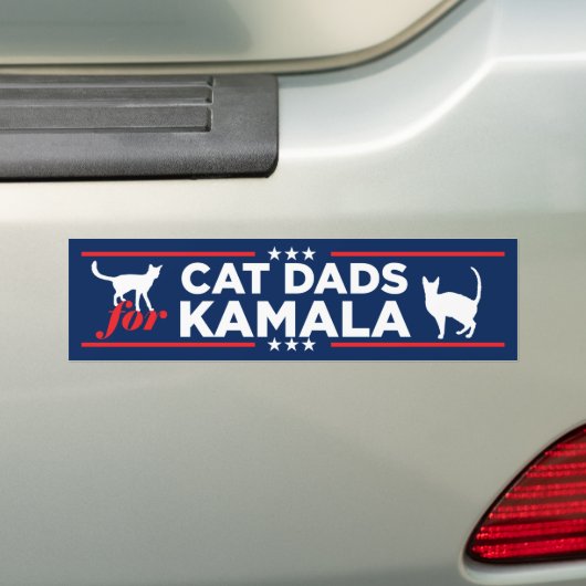Cat Dads voor Kamala 2024 Bumpersticker (Op auto)
