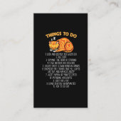 Cat Daily Routine annoy people Kat Owner Humor Visitekaartje (Voorkant)