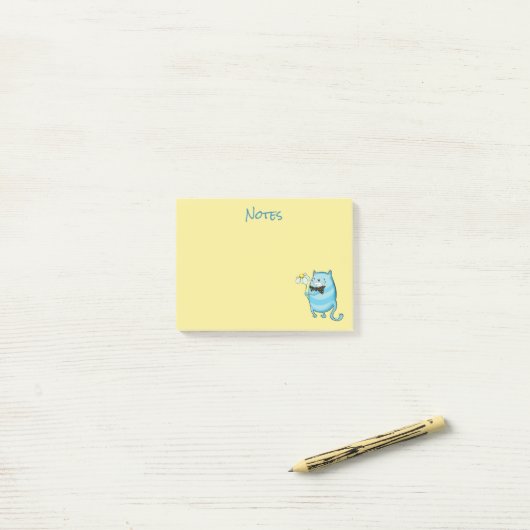 Cat & Daisy Post-it Notes (Op bureau)