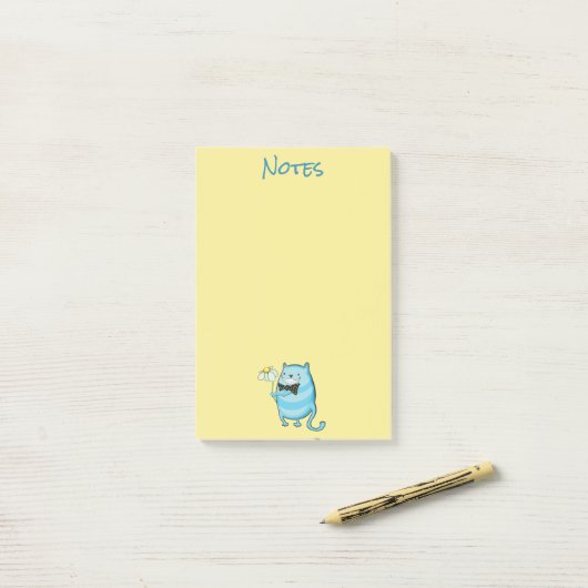 Cat & Daisy Post-it Notes (Op bureau)