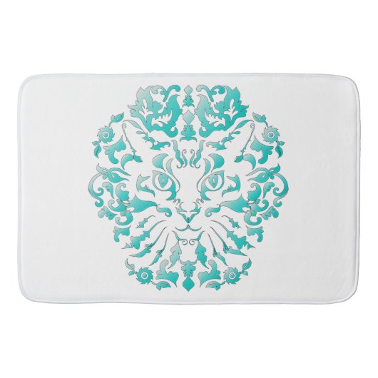 Cat Damask Bath Mat (Voorkant)