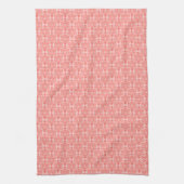 Cat Damask Coral en Blush Keuken Handdoek (Verticaal)