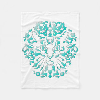Cat Damask Fleece Blanket Deken
