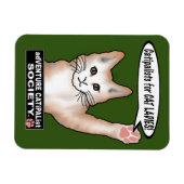 Cat Dames Kat Flexibele Fotomagneet Magneet (Horizontaal)